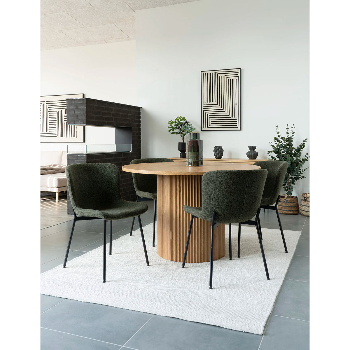 
Sedia da pranzo di design «Macedo» - Verde scuro