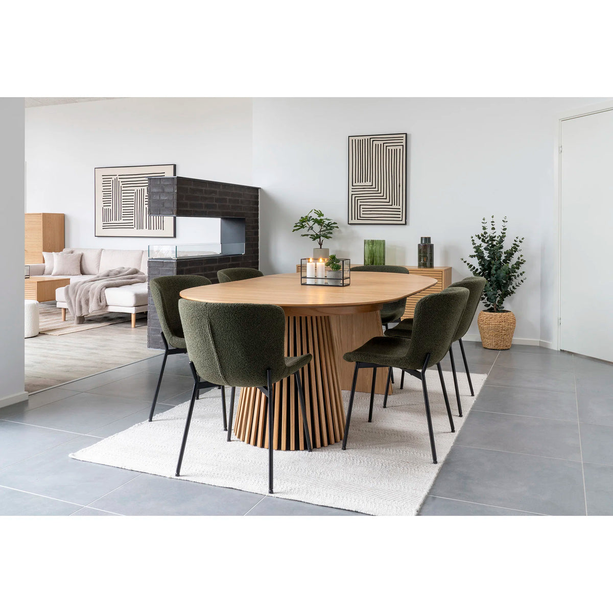 
Chaise de salle à manger design « Macedo » - Vert foncé