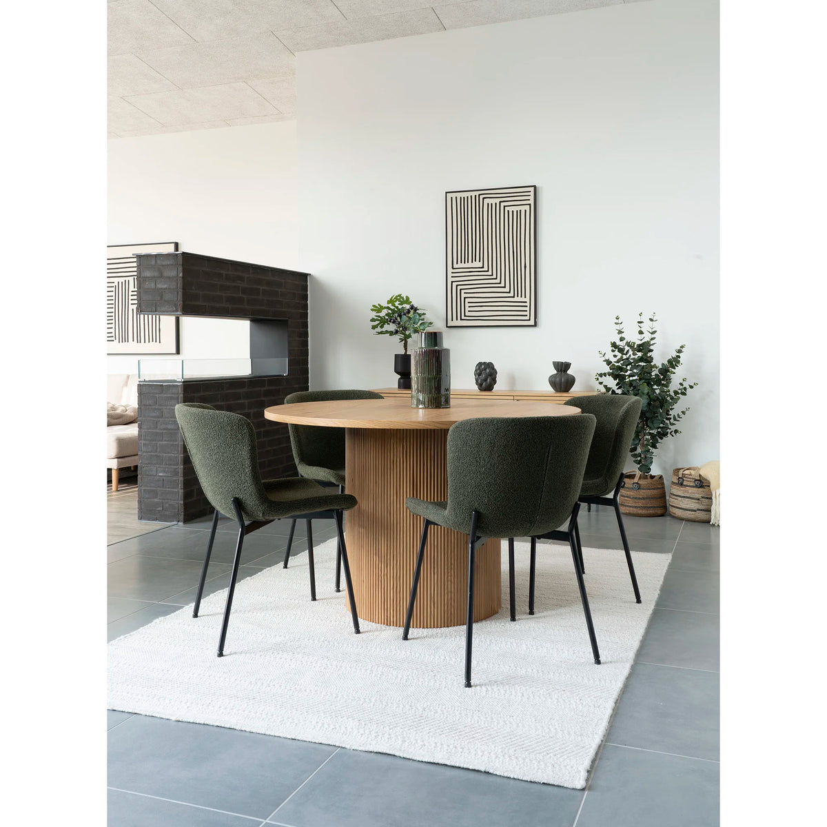
Chaise de salle à manger design « Macedo » - Vert foncé