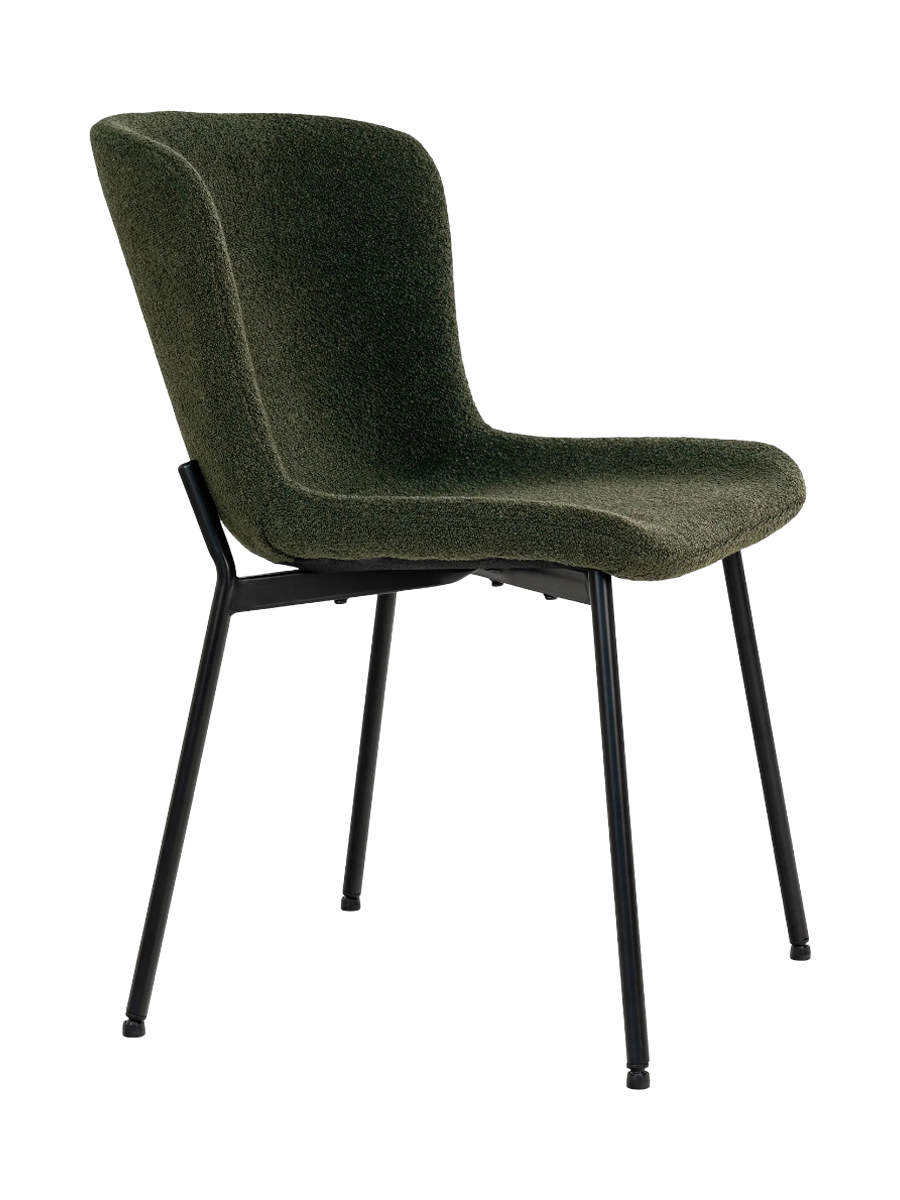 
Chaise de salle à manger design « Macedo » - Vert foncé