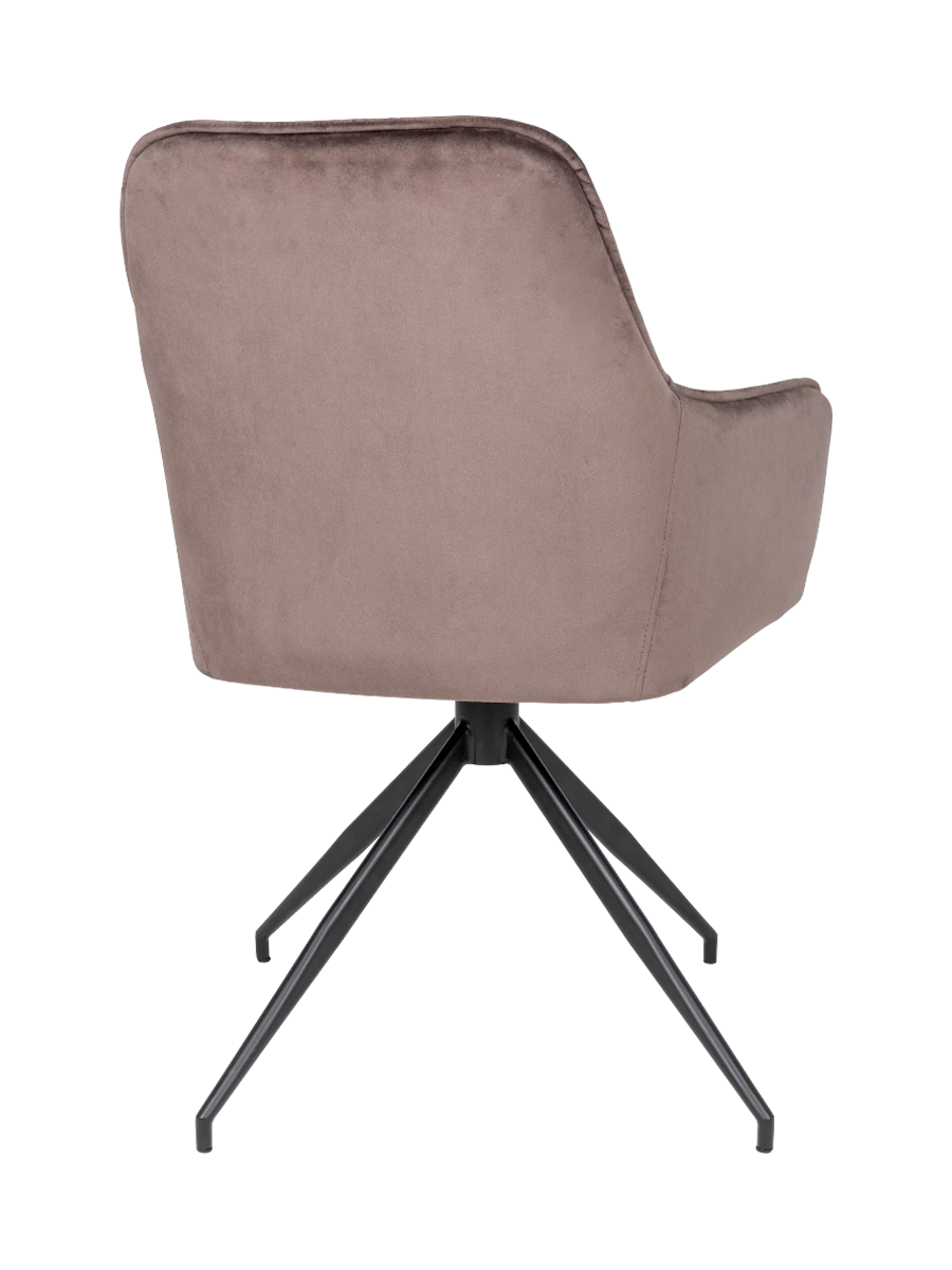 
Chaise de salle à manger « Harby » pivotante à 360° avec accoudoirs - Velours Grège