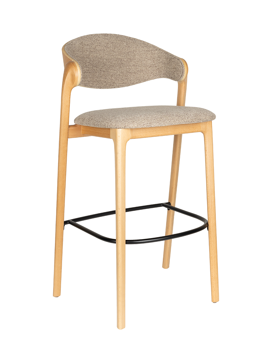
Tabouret de bar en bois massif de haute qualité « Babington » - Naturel
