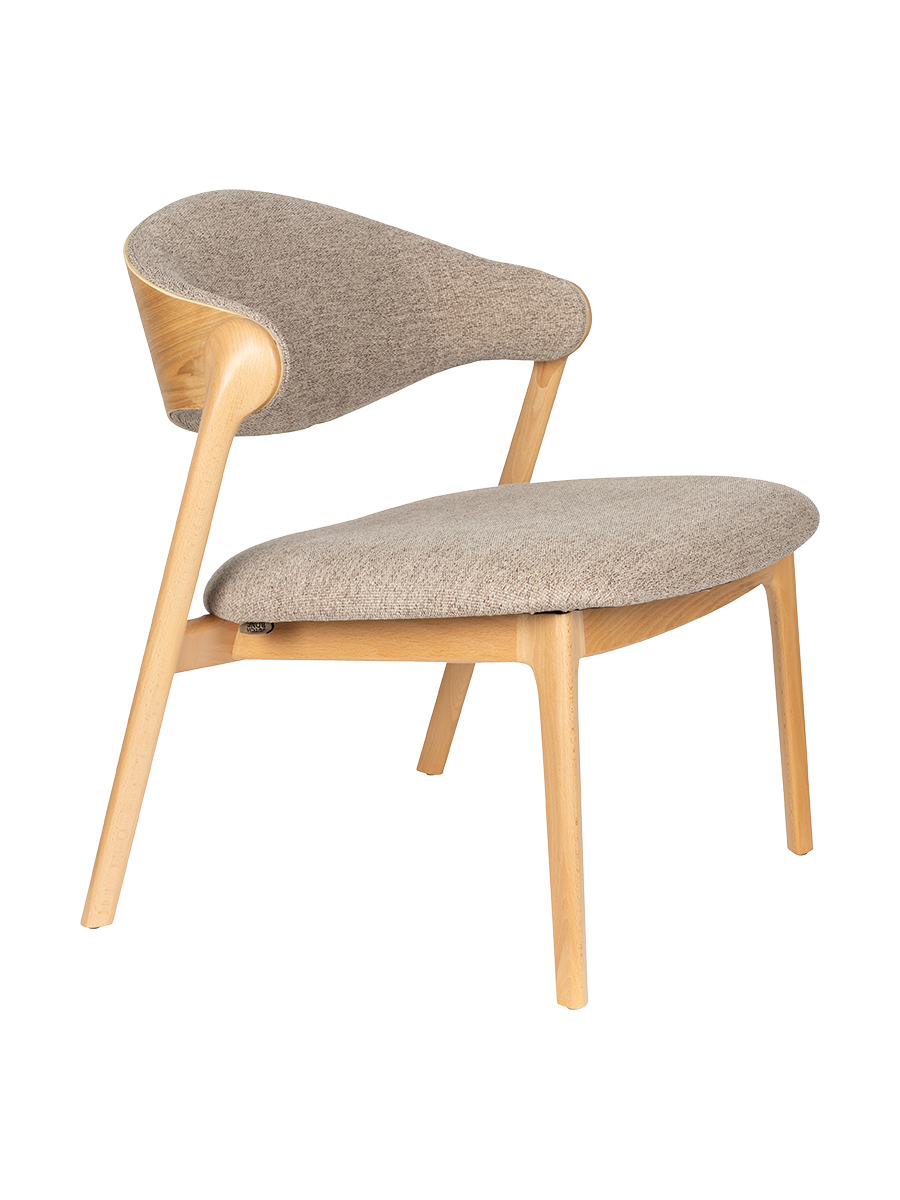
High-Quality Solid Wood Lounge Chair "Babington" - Natural