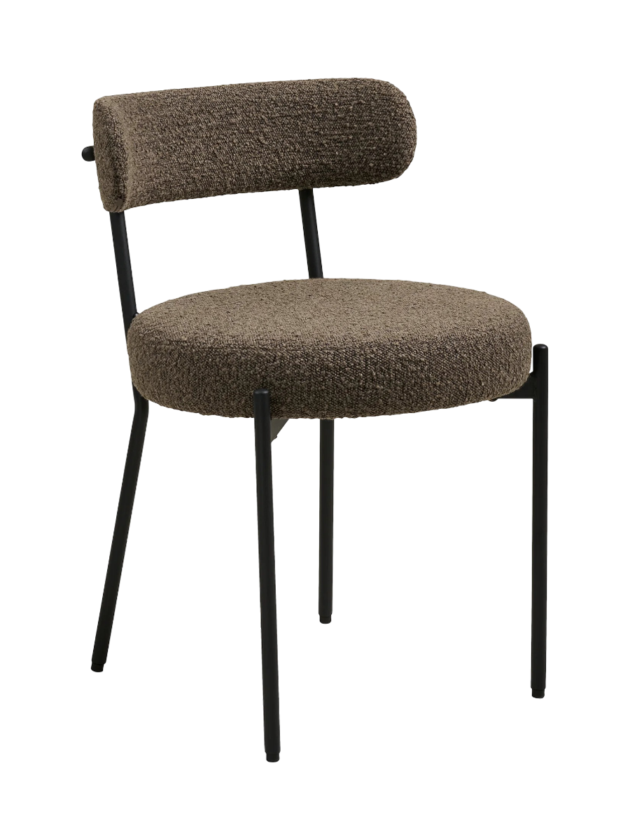 
Chaise de salle à manger design « Badalona » - Bouclé marron