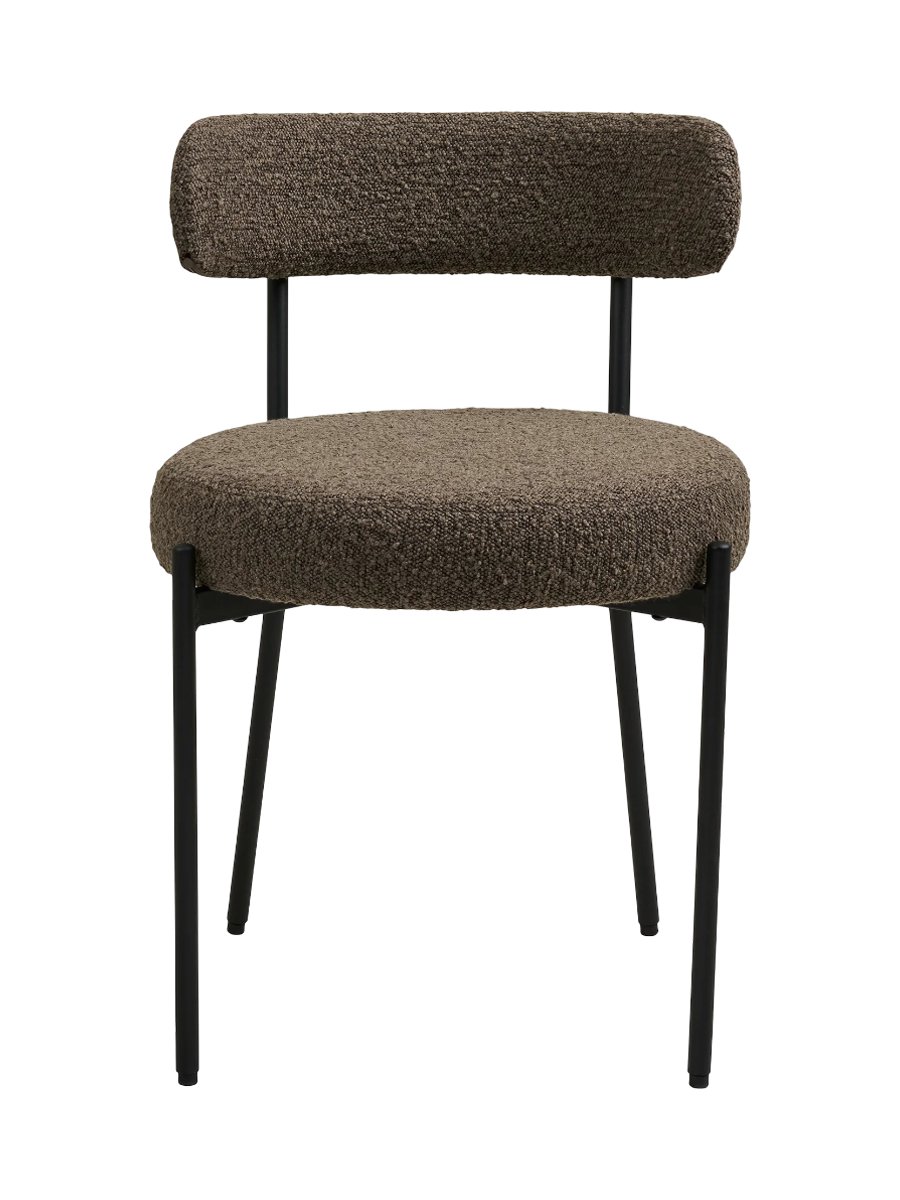 
Chaise de salle à manger design « Badalona » - Bouclé marron