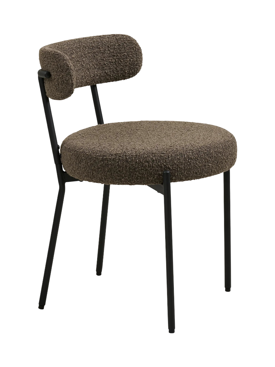 
Chaise de salle à manger design « Badalona » - Bouclé marron