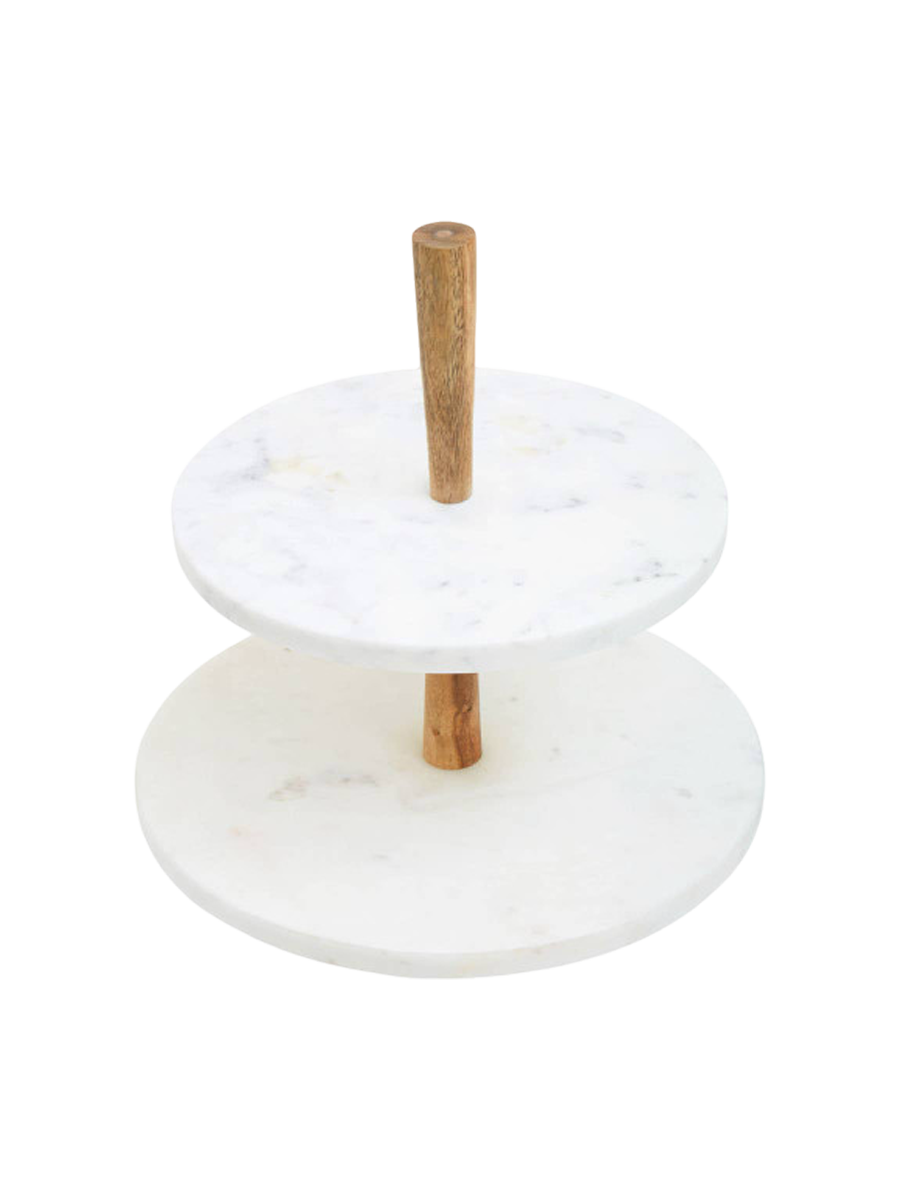 
Design Etagere „Monzaro“ aus Marmor, 2-stufig