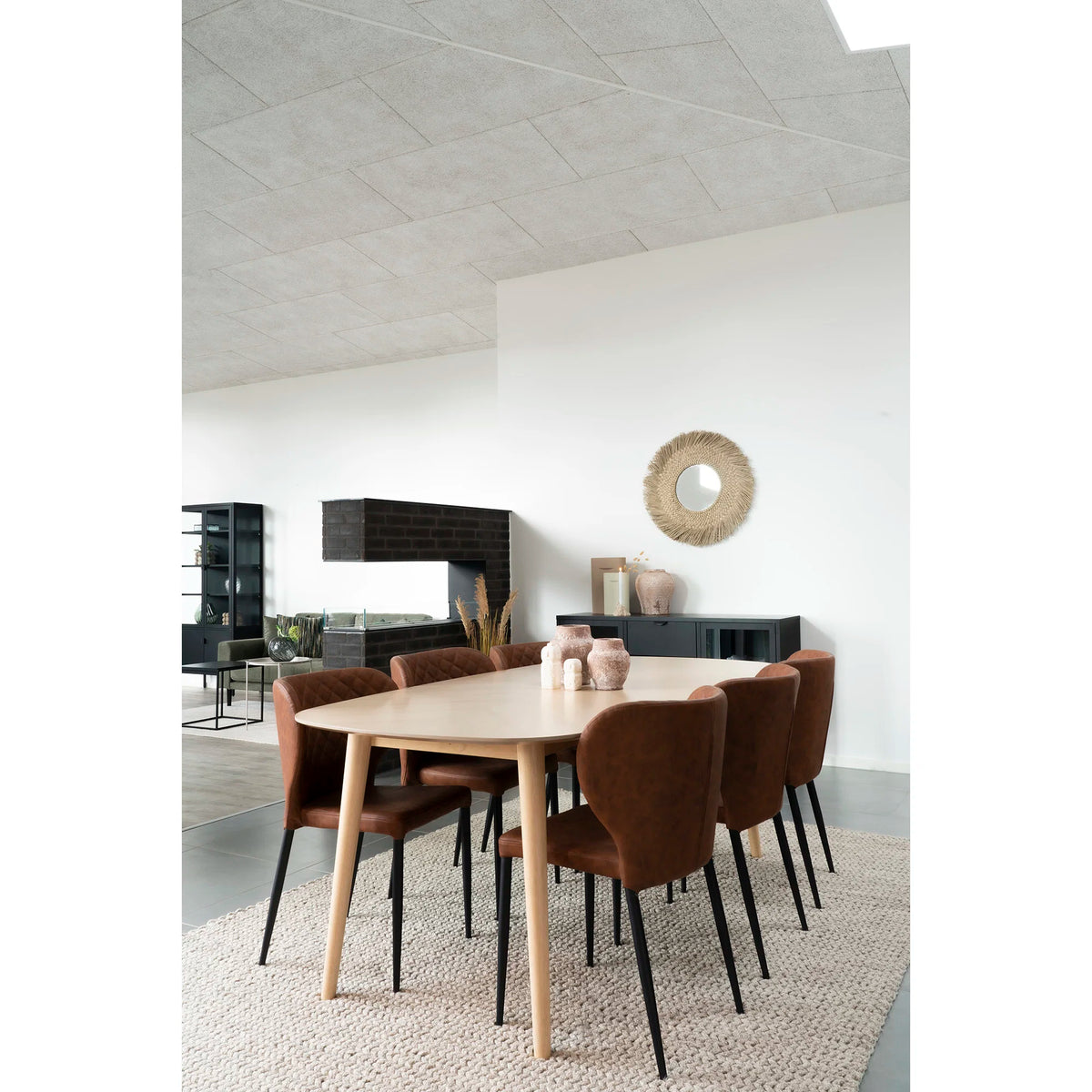 
Sedia da pranzo di alta qualità «Claes» - Struttura: Noce, Imbottitura: Verde