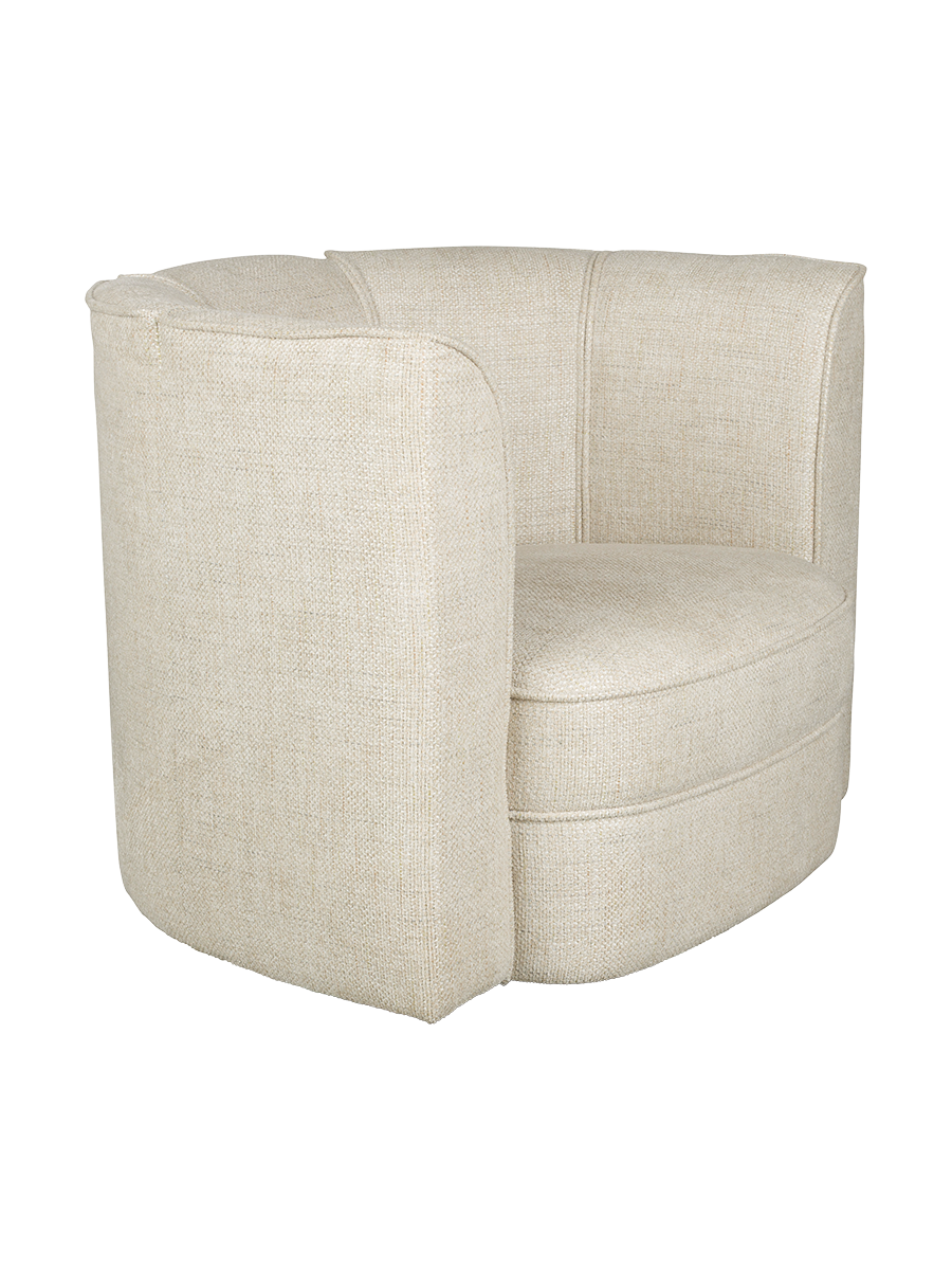 
Poltrona lounge girevole «Flower» - Beige chiaro