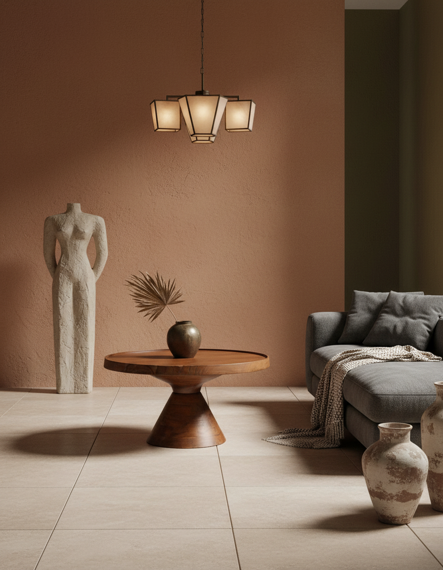 
Design Couch- und Beistelltisch „Floss“ Ø 60 cm - Nussbaum