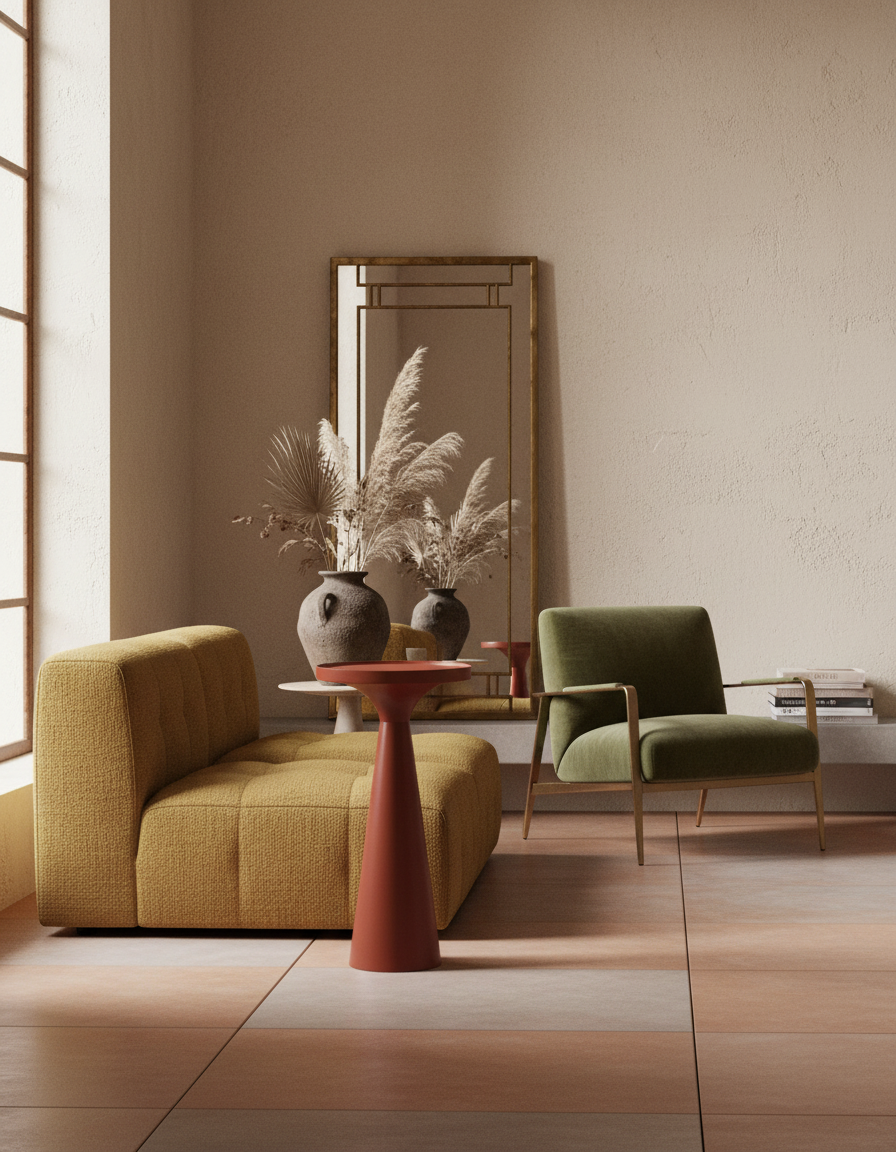 
Design Beistelltisch „Floss“ - Marsala