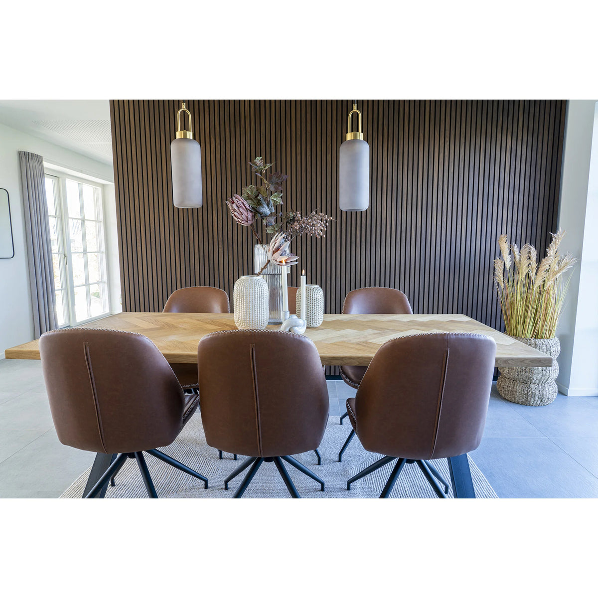 
Chaise de salle à manger « Monte Carlo » pivotante à 360° - Similicuir Marron