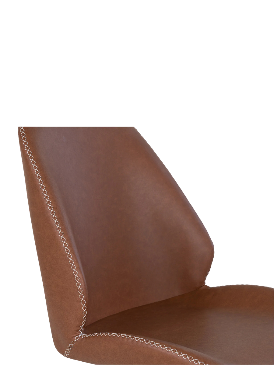 
Chaise de salle à manger « Monte Carlo » pivotante à 360° - Similicuir Marron