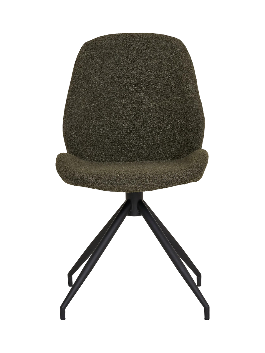 
Sedia da pranzo «Monte Carlo» girevole a 360° - Verde bouclé