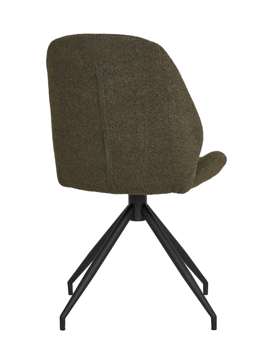 
Sedia da pranzo «Monte Carlo» girevole a 360° - Verde bouclé