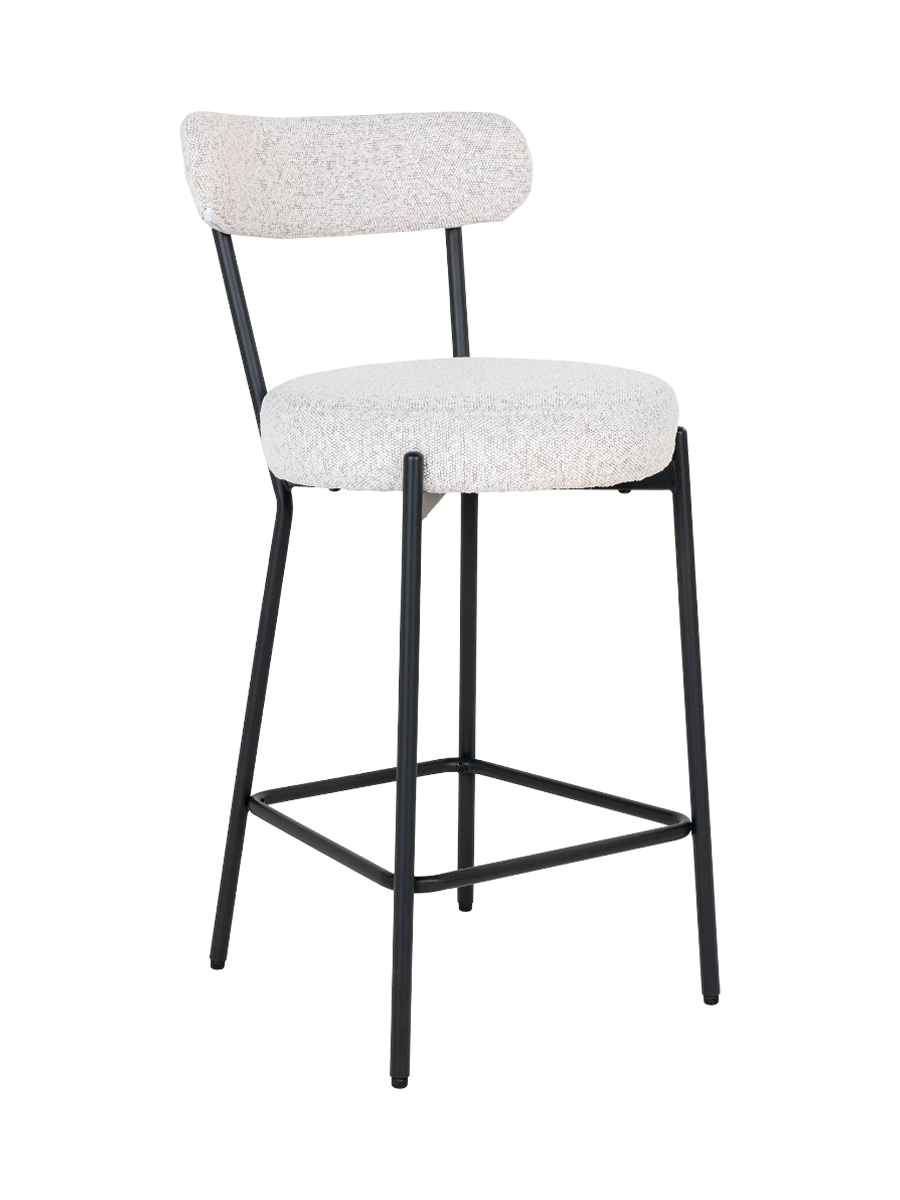 
Chaise de bar design « Badalona » - Bouclé marron