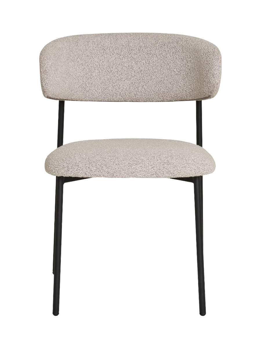 
Sedia da pranzo di design «Mára» - Bouclé color sabbia