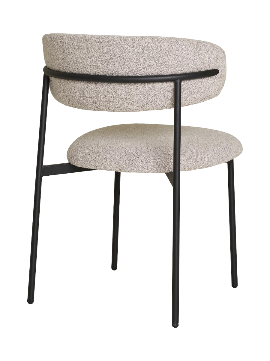 
Sedia da pranzo di design «Mára» - Bouclé color sabbia