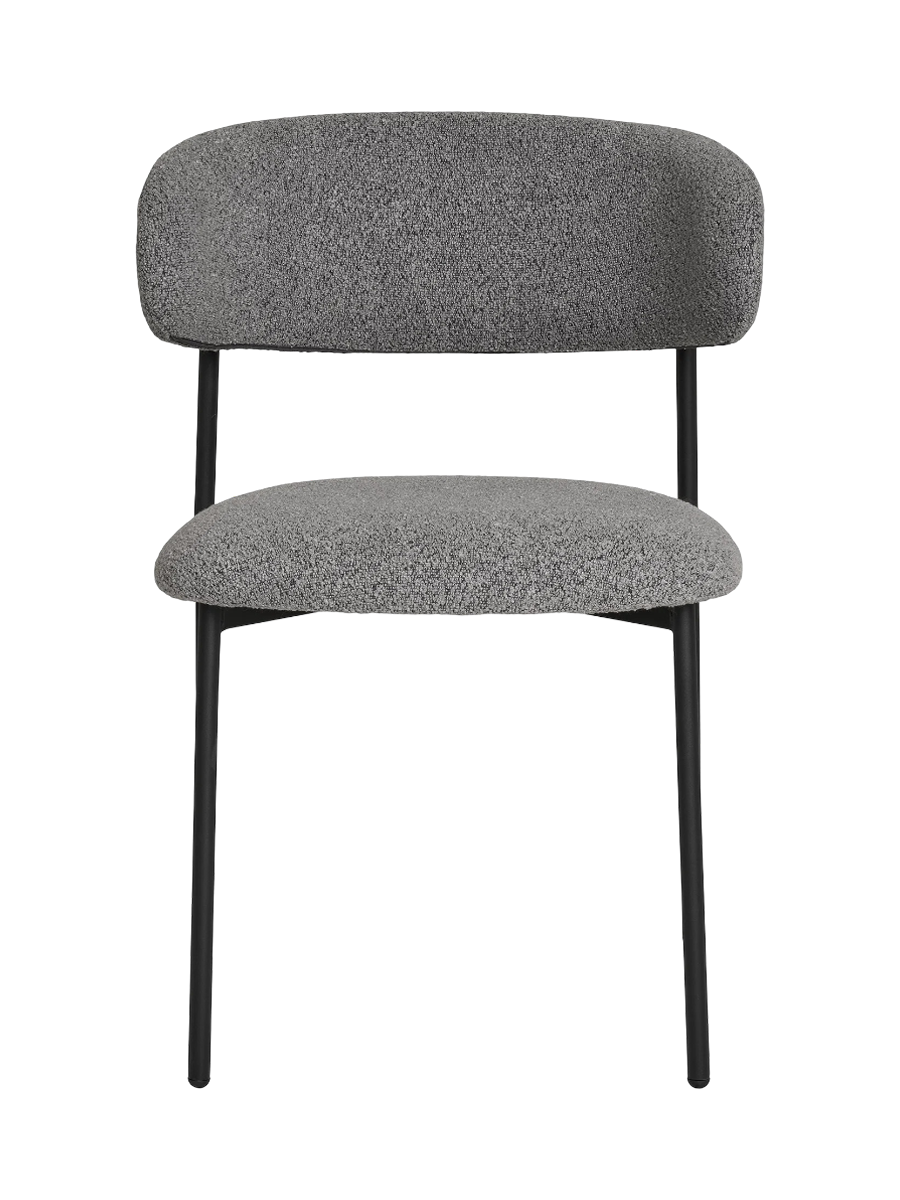
Chaise de salle à manger design « Mára » - Bouclé Gris clair