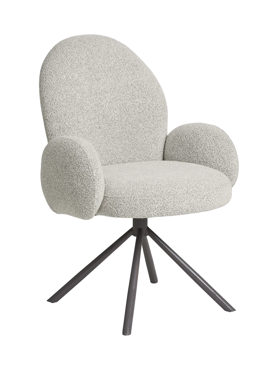 
Chaise de salle à manger design « Lana » pivotante à 180° avec accoudoirs