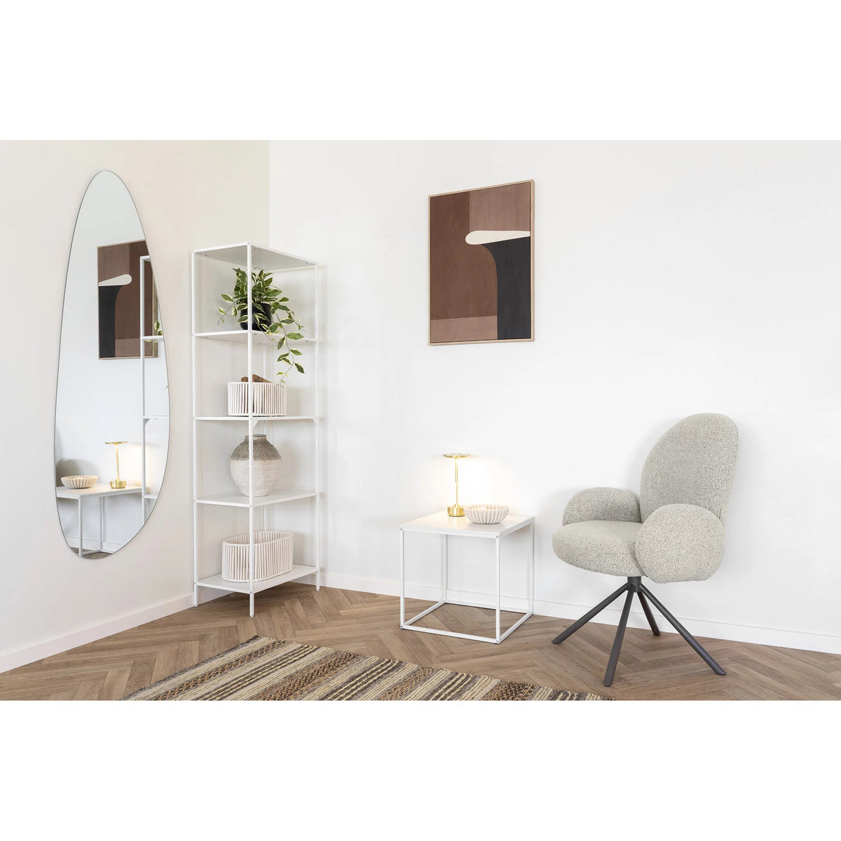
Sedia da pranzo di design «Lana» girevole a 180° con braccioli