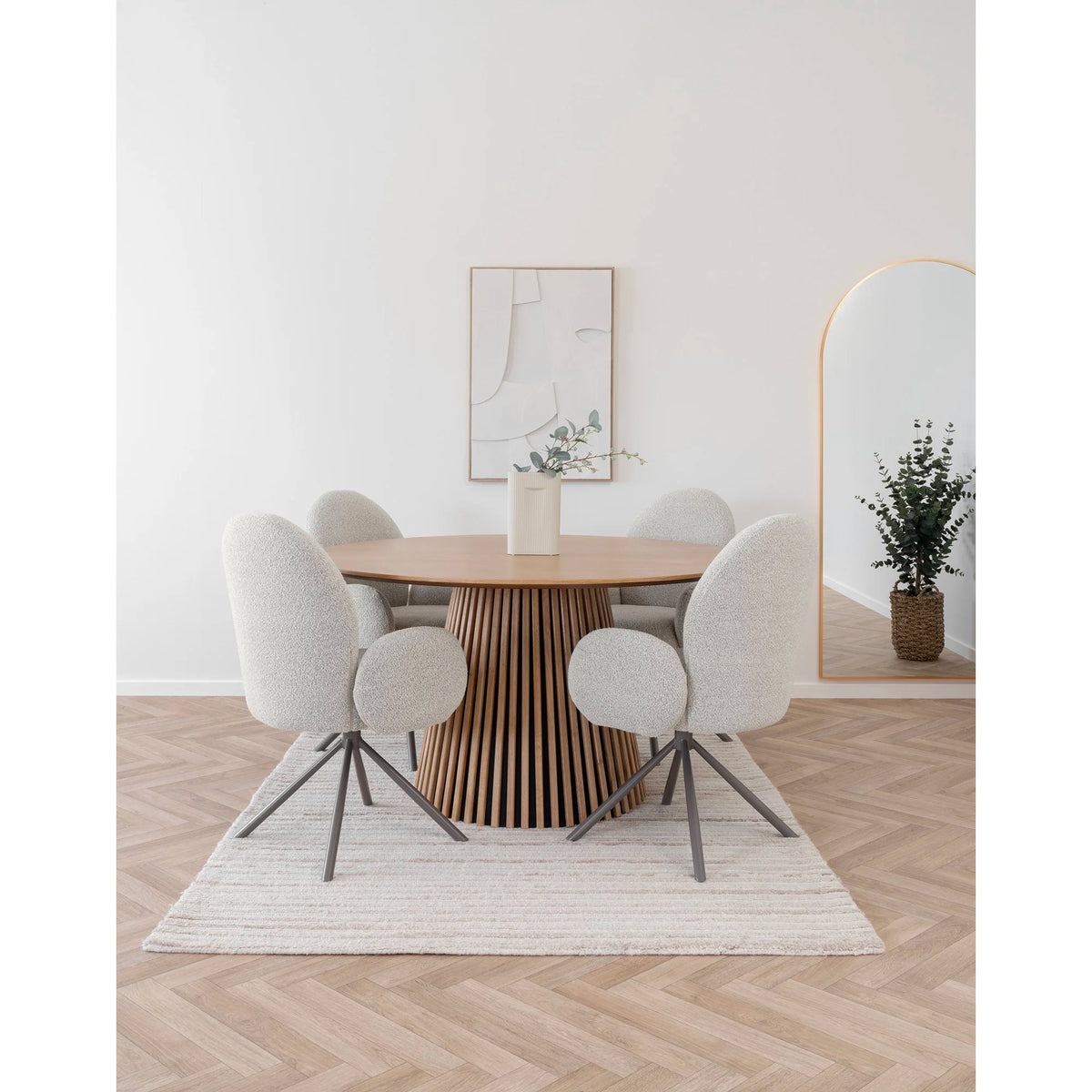 
Chaise de salle à manger design « Lana » pivotante à 180° avec accoudoirs