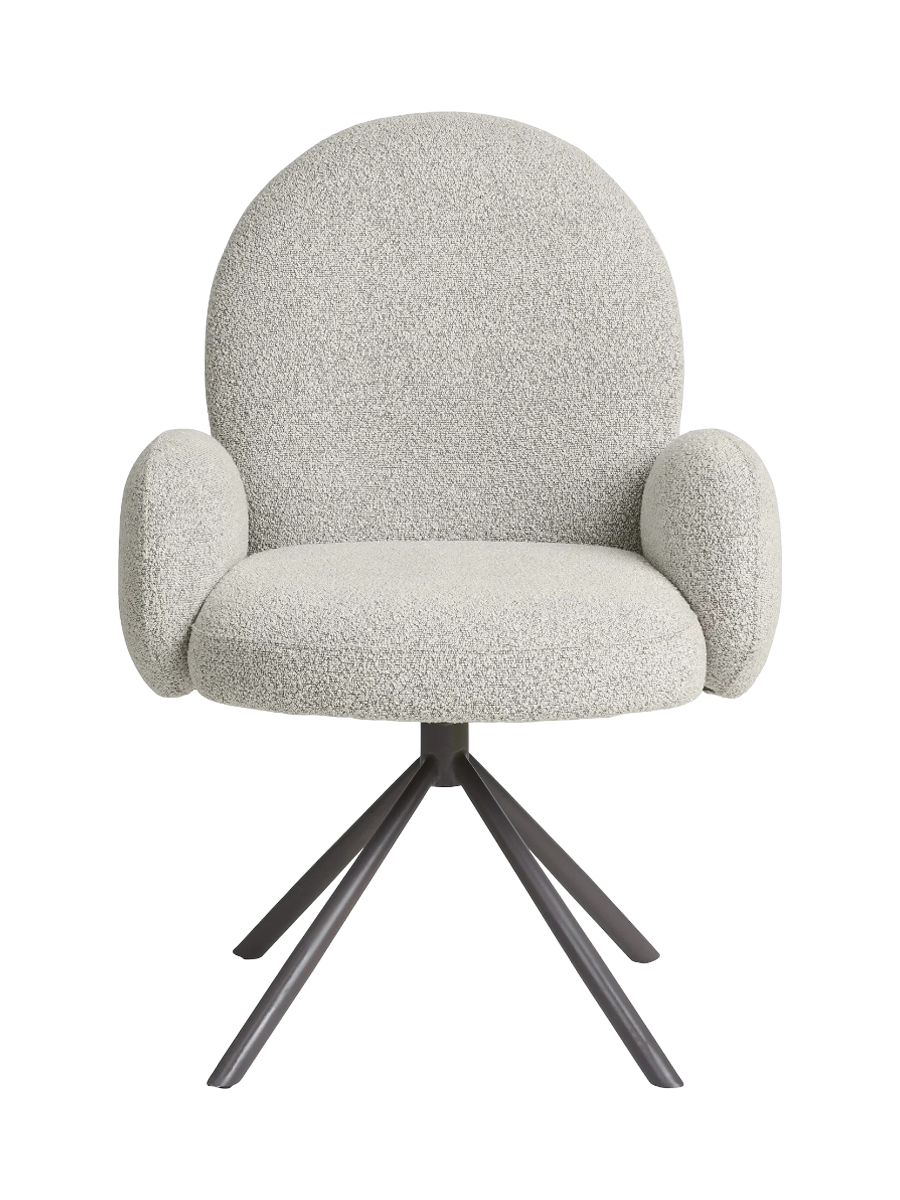 
Chaise de salle à manger design « Lana » pivotante à 180° avec accoudoirs