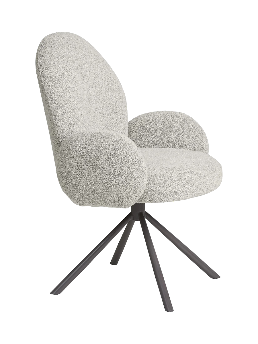 
Chaise de salle à manger design « Lana » pivotante à 180° avec accoudoirs