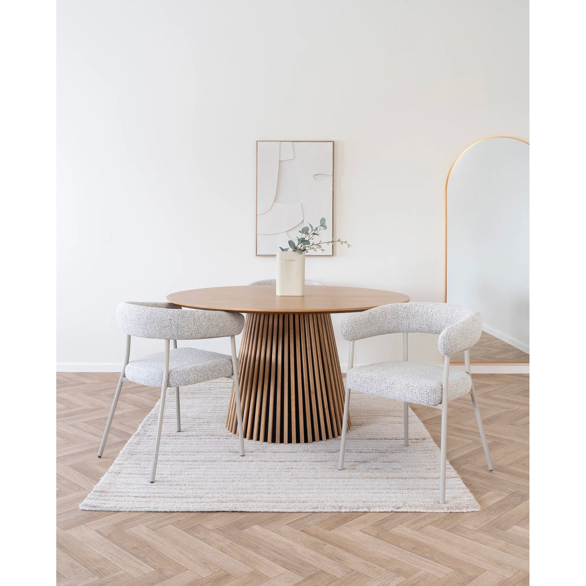 
Design Esszimmerstuhl „Trivio“ mit Armlehnen - Sand