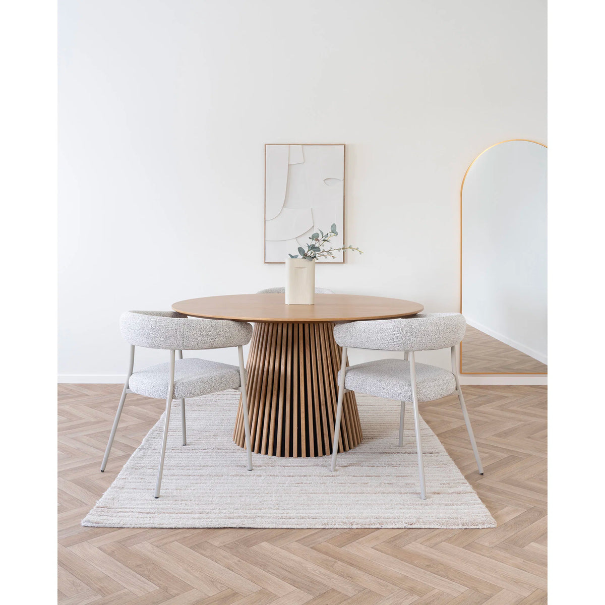 
Design Esszimmerstuhl „Trivio“ mit Armlehnen - Sand
