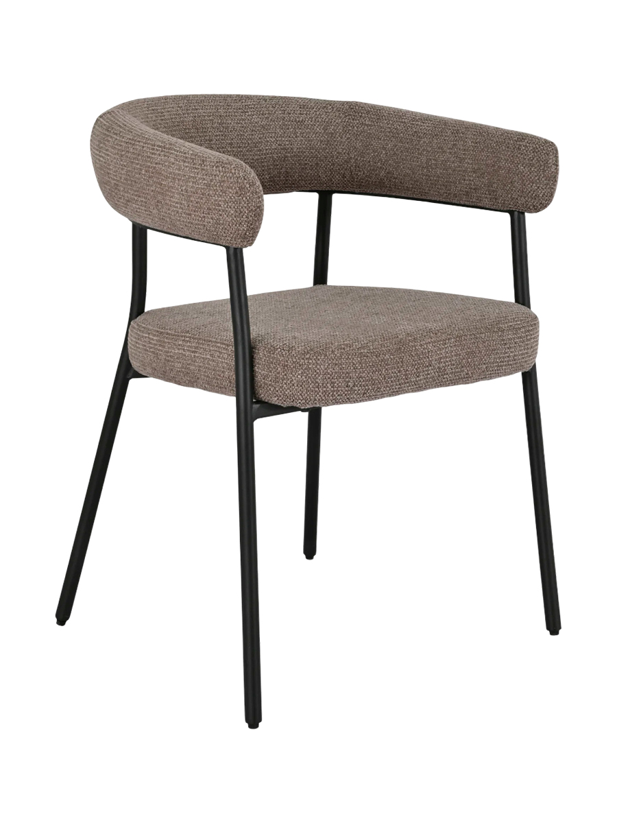 
Sedia da pranzo di design «Trivio» con braccioli - Braun