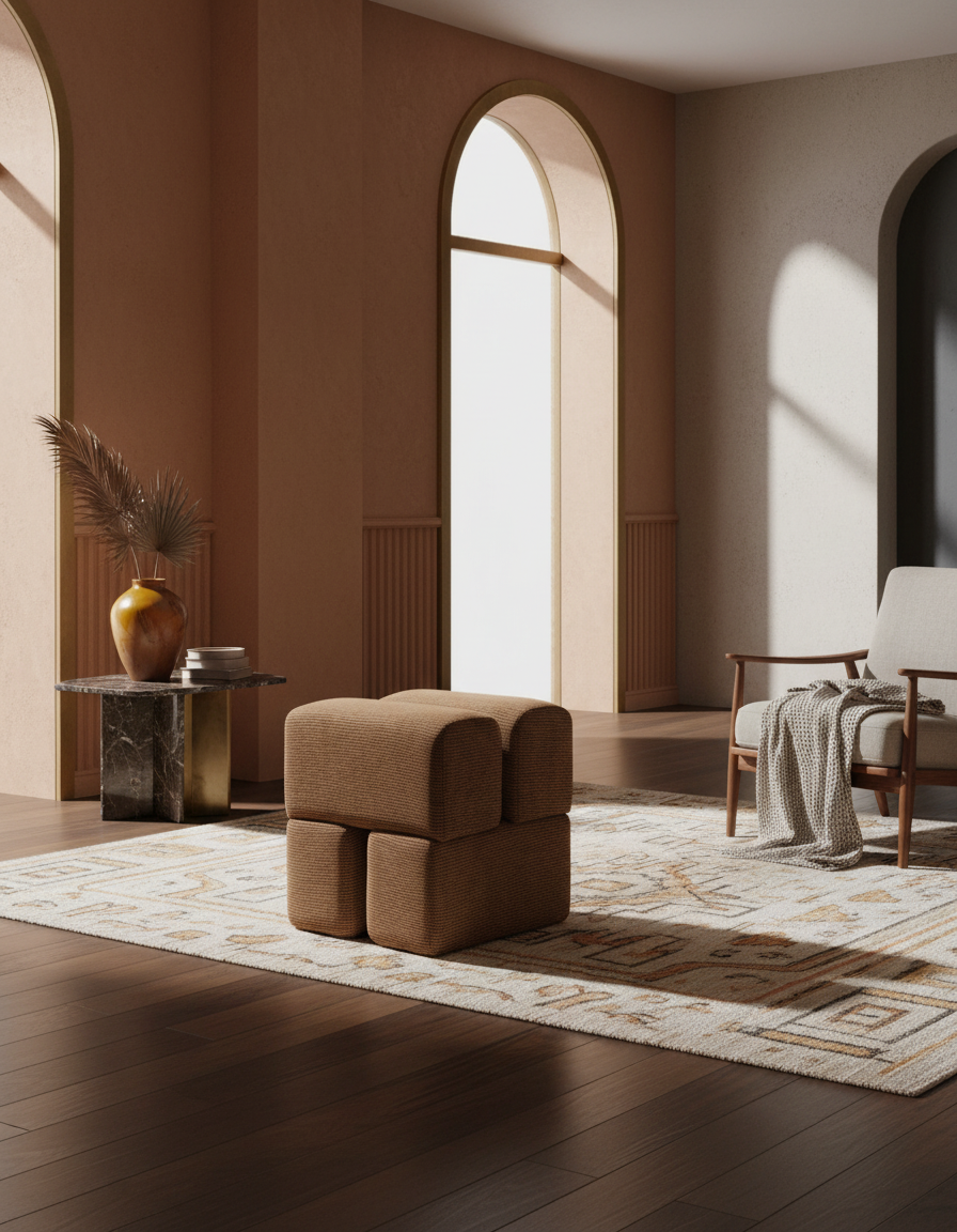
Tabouret design « Staple » - Terre cuite