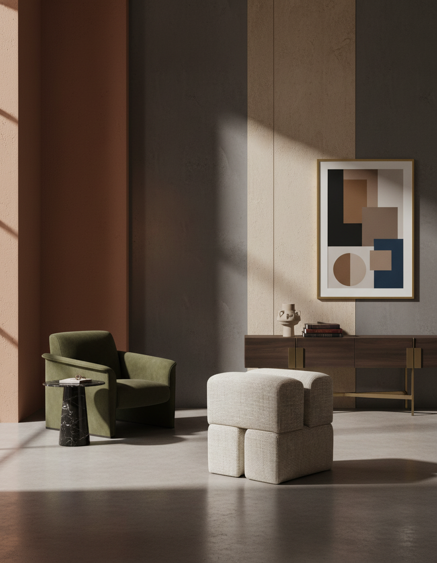 
Tabouret design « Staple » - Beige