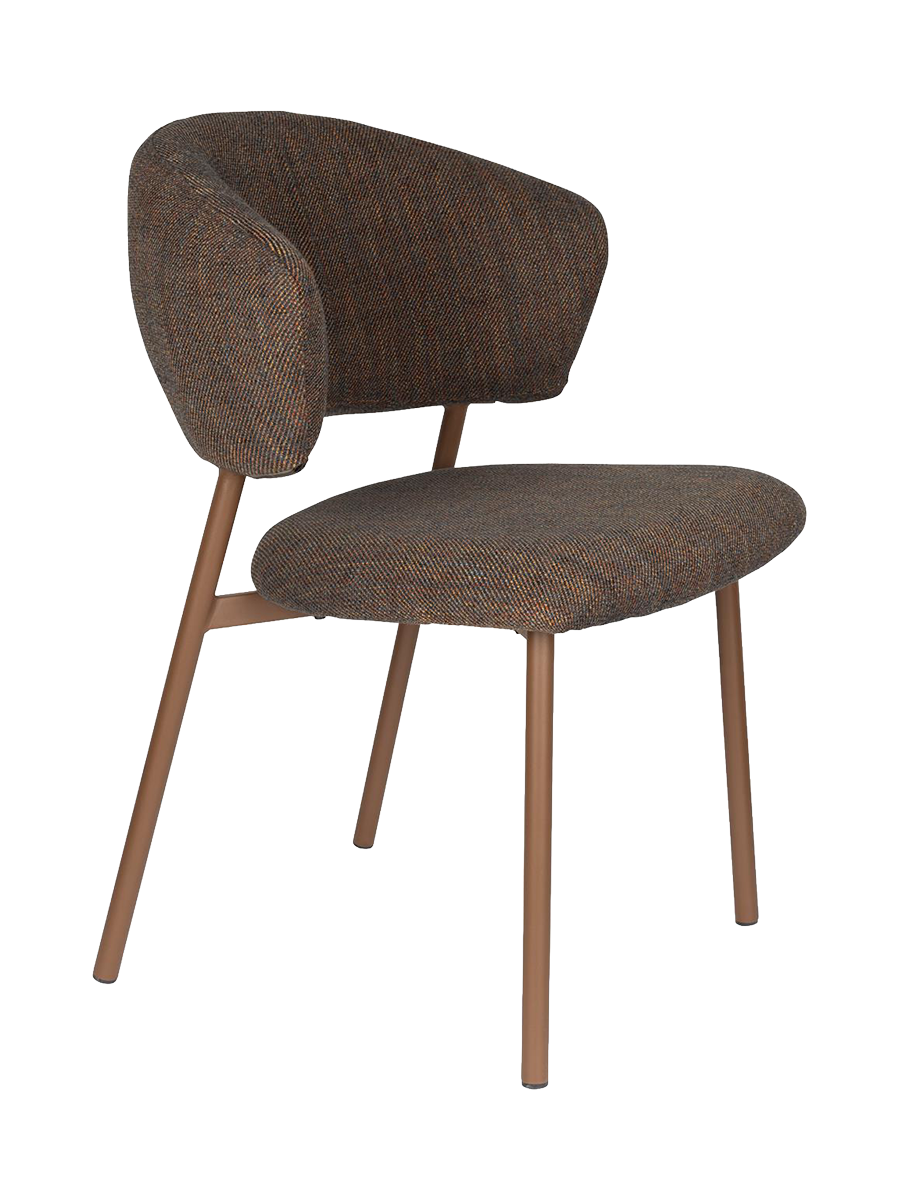 
High-Quality Dining Chair "Claes" - Frame: Walnut, Upholstery: Brown