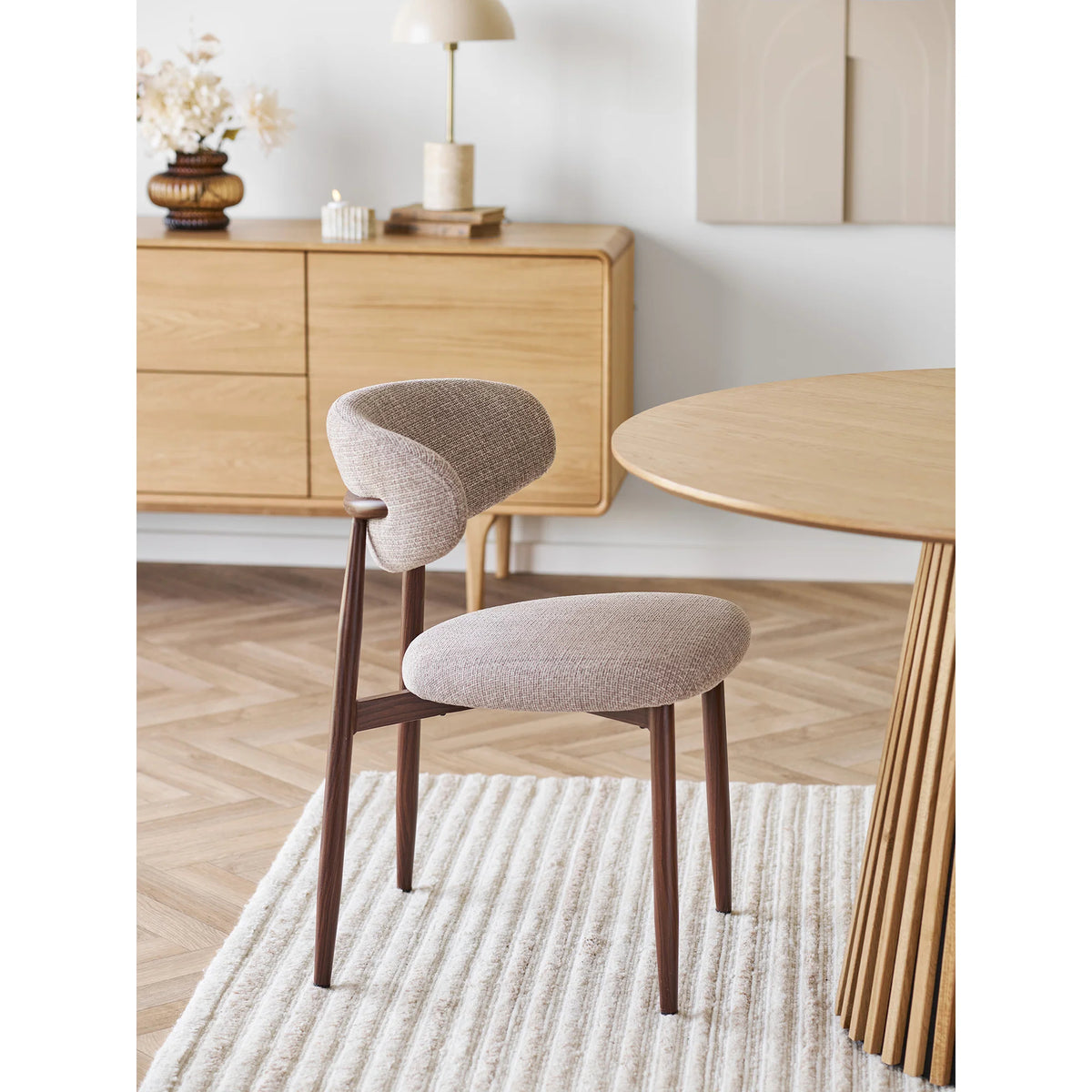 
Sedia da pranzo di alta qualità «Claes» - Telaio: Noce, Rivestimento: Marrone