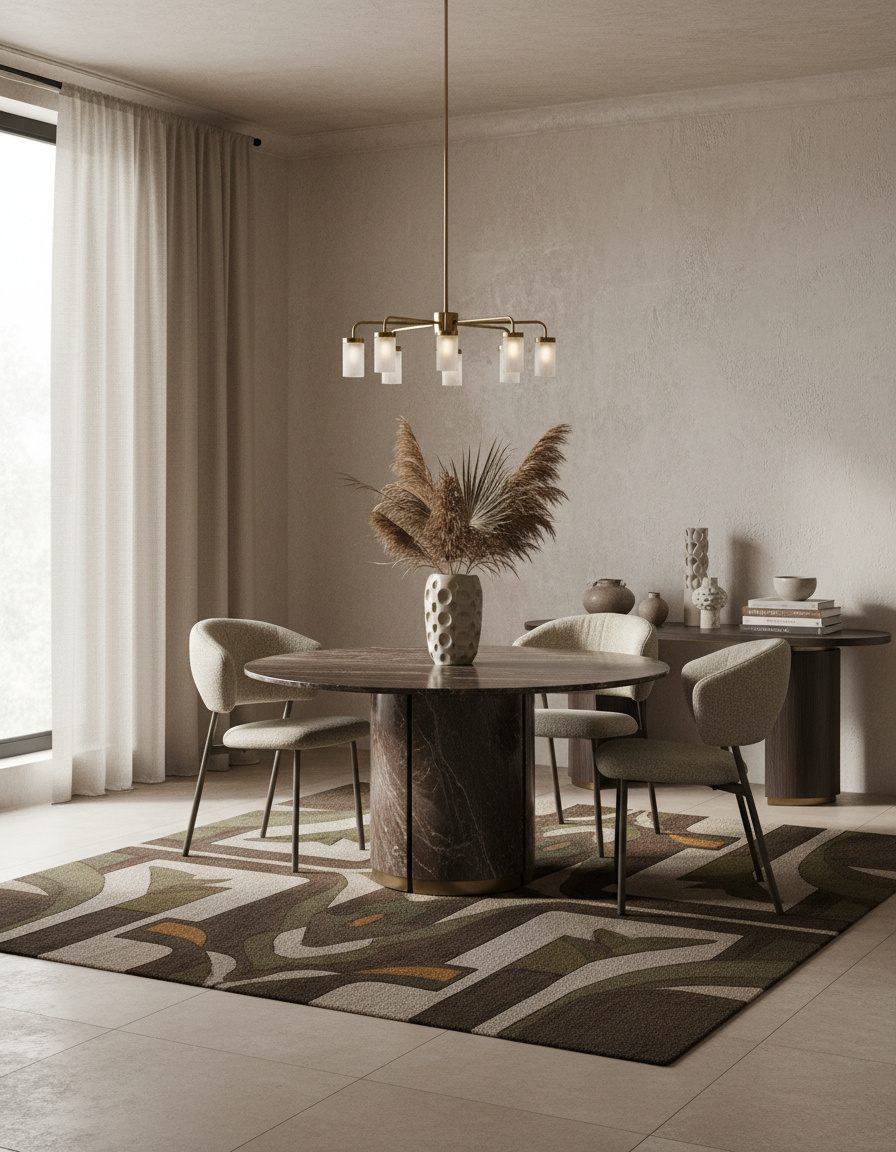 
High-Quality Dining Chair "Claes" - Frame: Dark Green, Upholstery: Beige Green