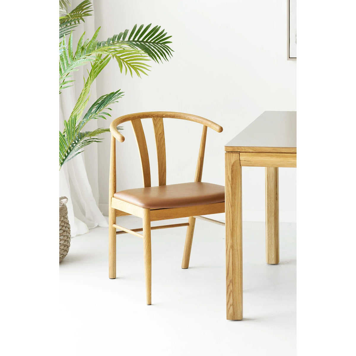 
Sedia da pranzo di design in legno massello «Artenara» - Rovere naturale / Marrone