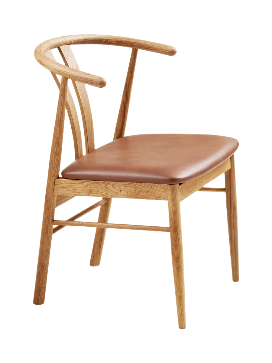 
Sedia da pranzo di design in legno massello «Artenara» - Rovere naturale / Marrone