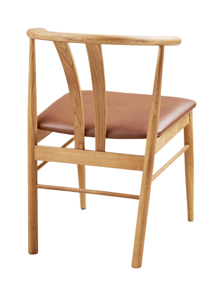 
Sedia da pranzo di design in legno massello «Artenara» - Rovere naturale / Marrone