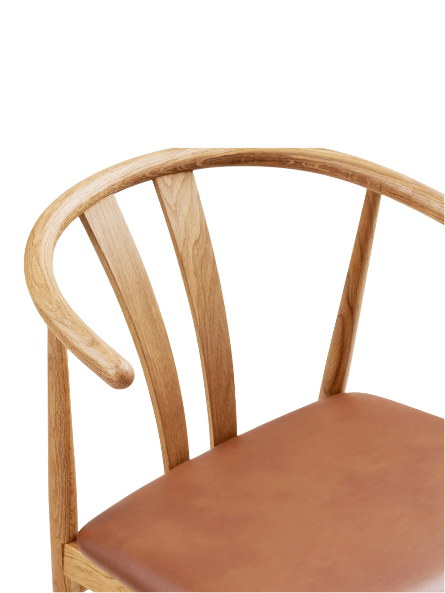 
Sedia da pranzo di design in legno massello «Artenara» - Rovere naturale / Marrone