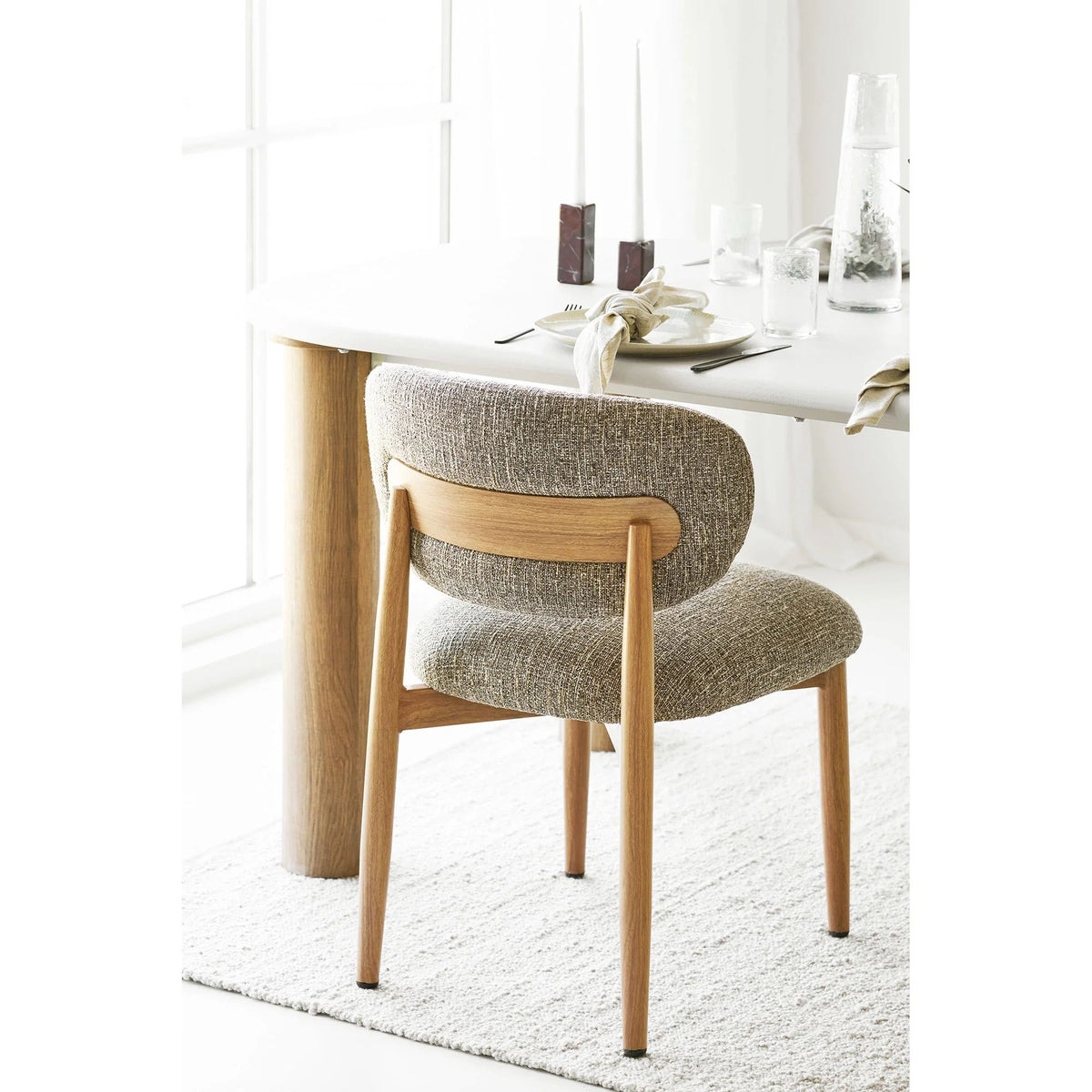 
Sedia da pranzo di design «Isola» - Rovere naturale / Beige