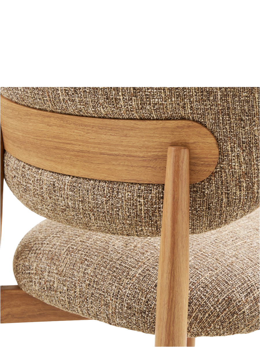 
Sedia da pranzo di design «Isola» - Rovere naturale / Beige