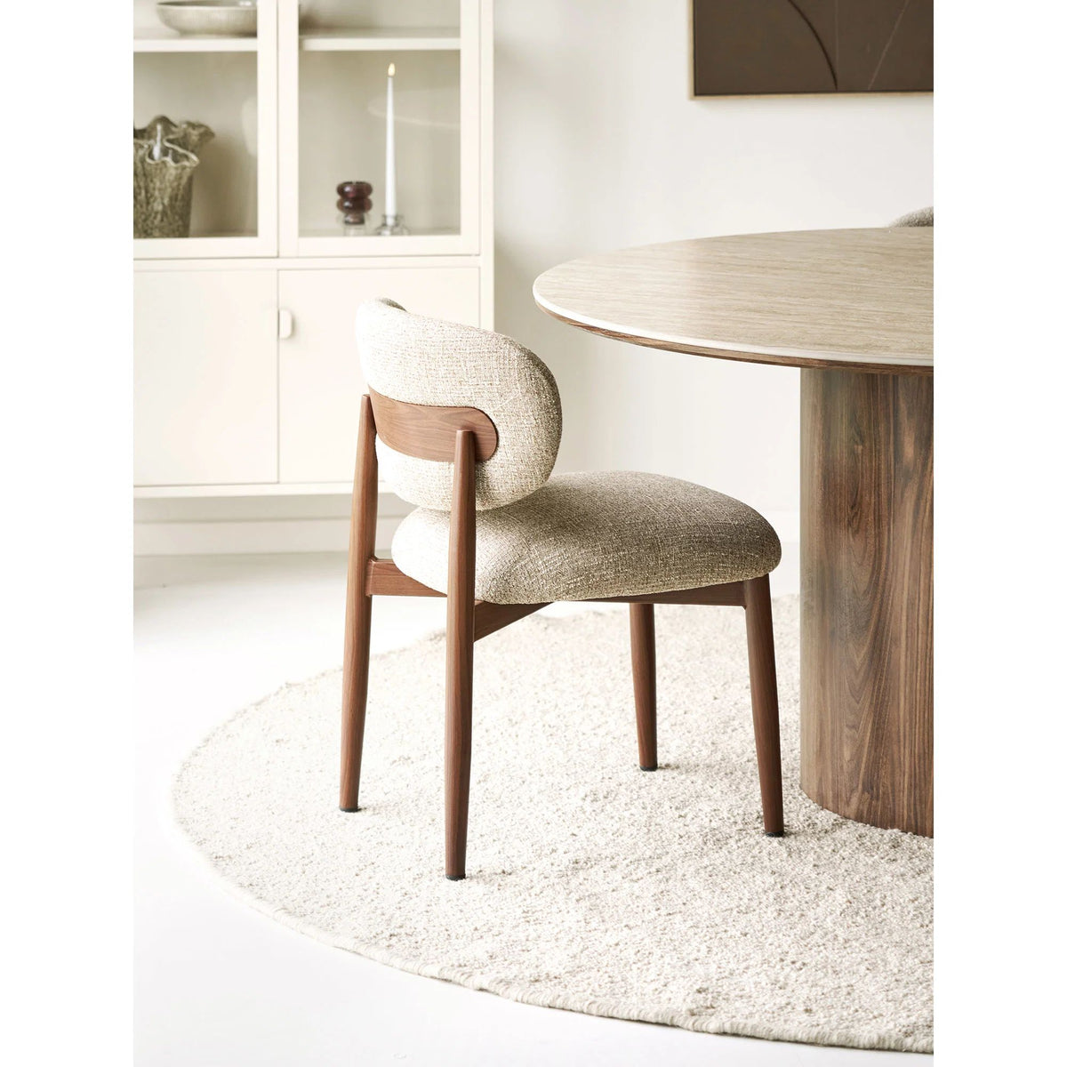 
Sedia da pranzo di design «Isola» - Rovere Marrone scuro / Beige