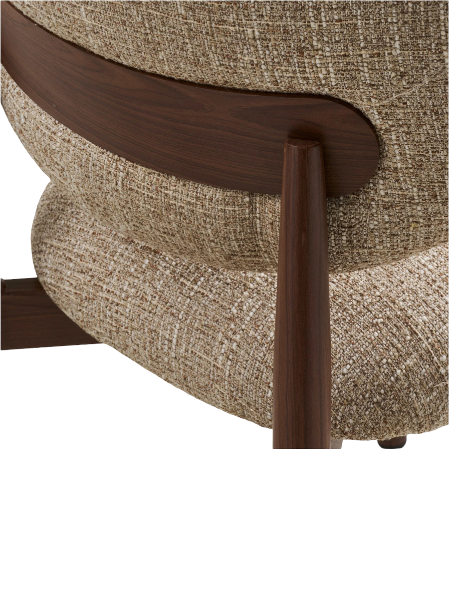 
Sedia da pranzo di design «Isola» - Rovere Marrone scuro / Beige