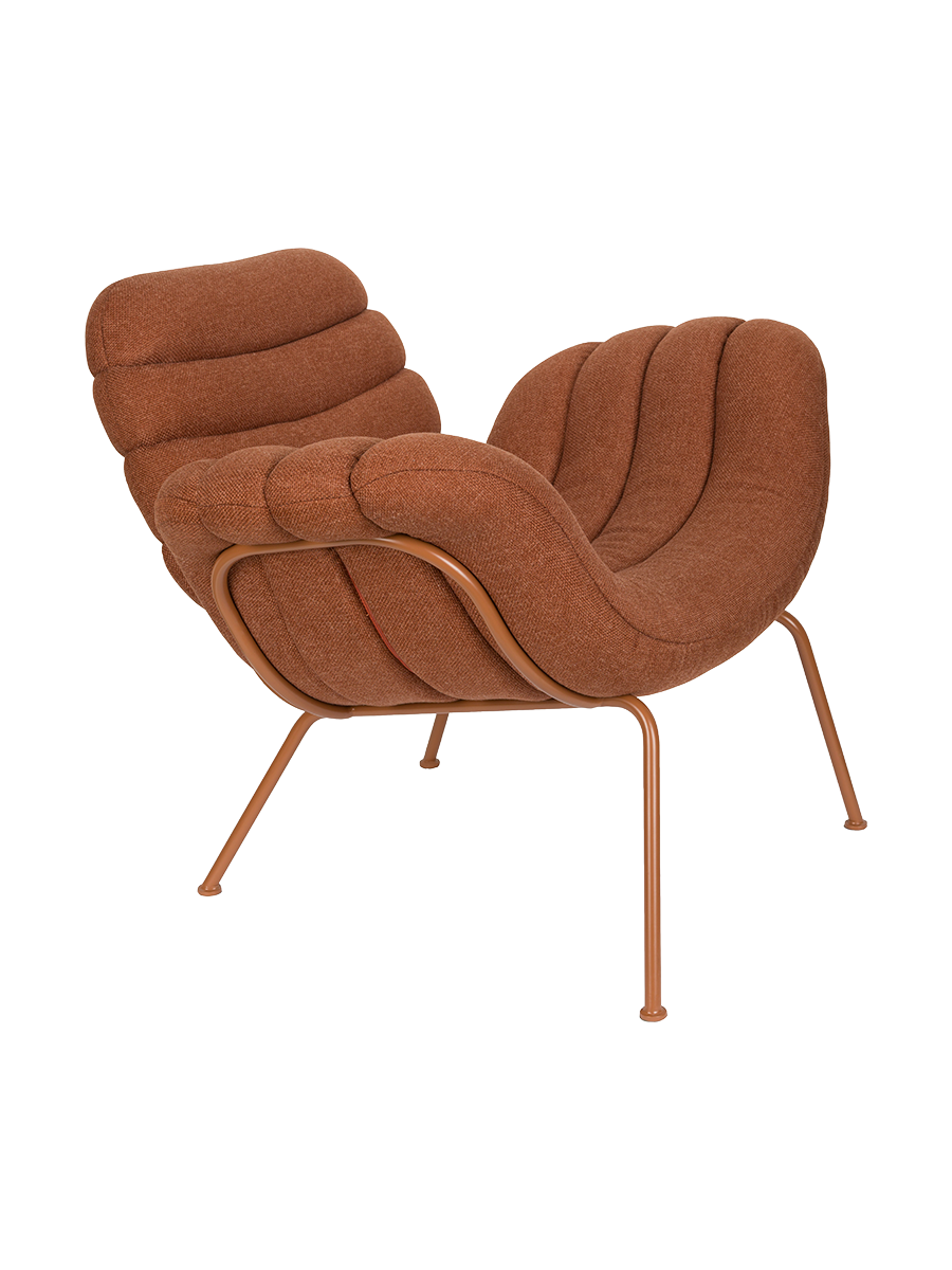 
Design Loungesessel „Verte“ - Terracotta / Ohne Fussablage