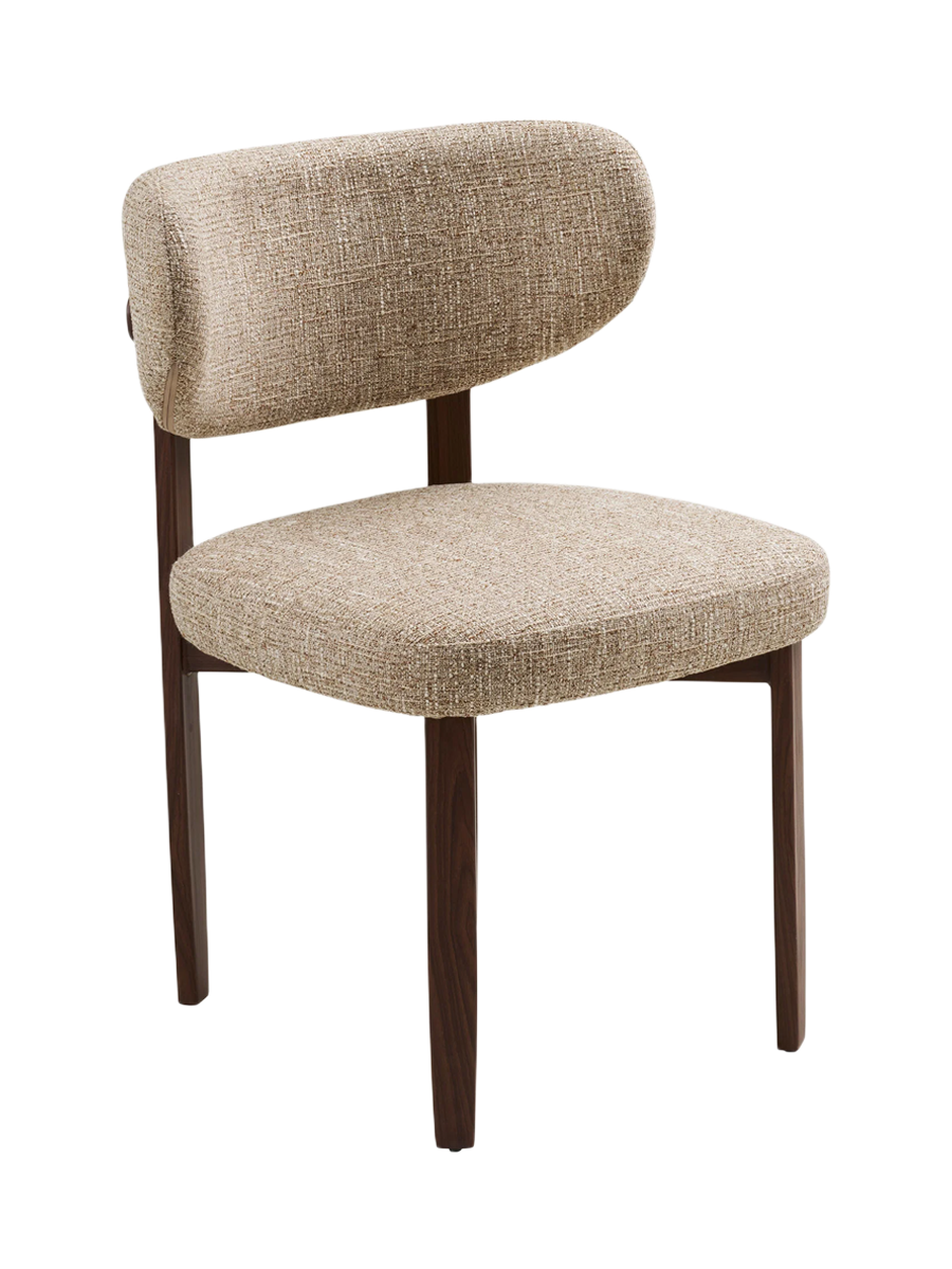 
Sedia da pranzo di design «Recco» - Rovere Marrone scuro / Beige
