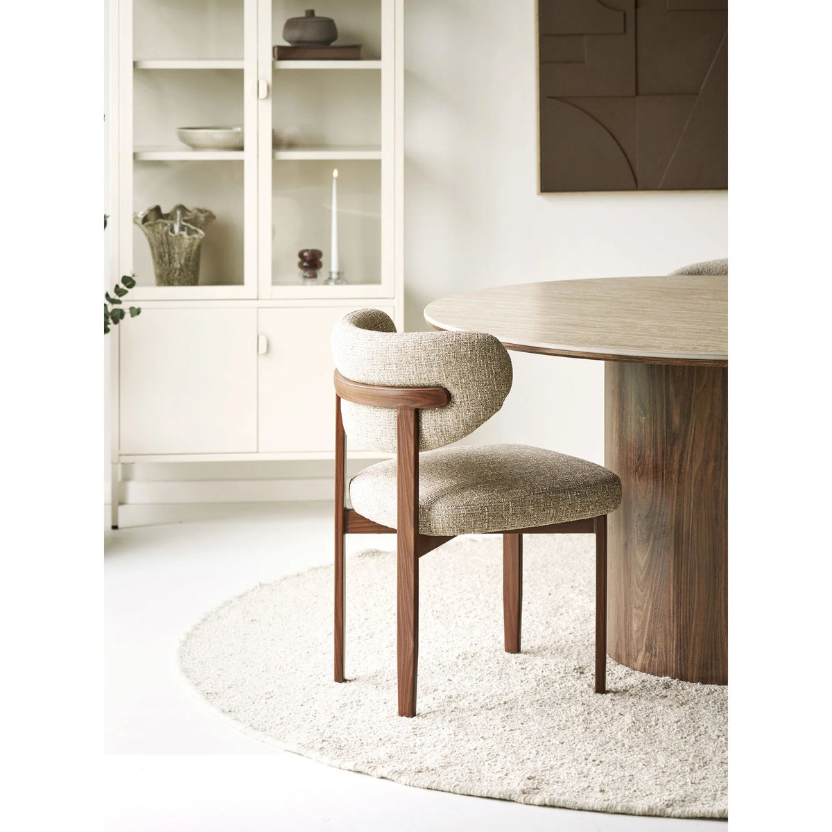 
Sedia da pranzo di design «Recco» - Rovere Marrone scuro / Beige