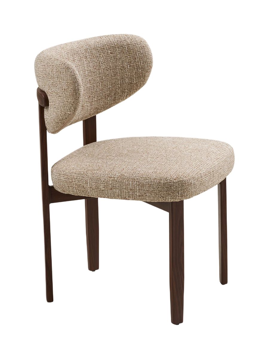
Sedia da pranzo di design «Recco» - Rovere Marrone scuro / Beige