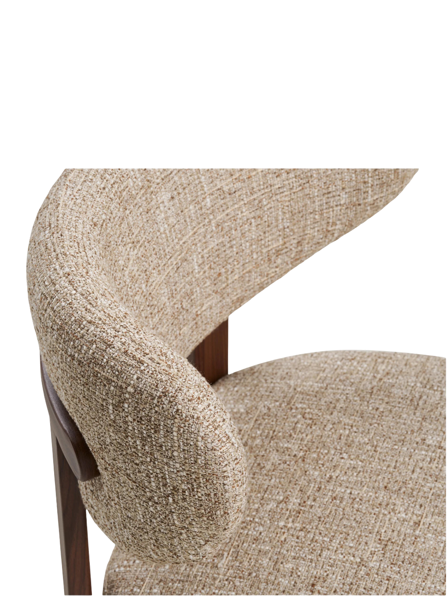 
Sedia da pranzo di design «Recco» - Rovere Marrone scuro / Beige