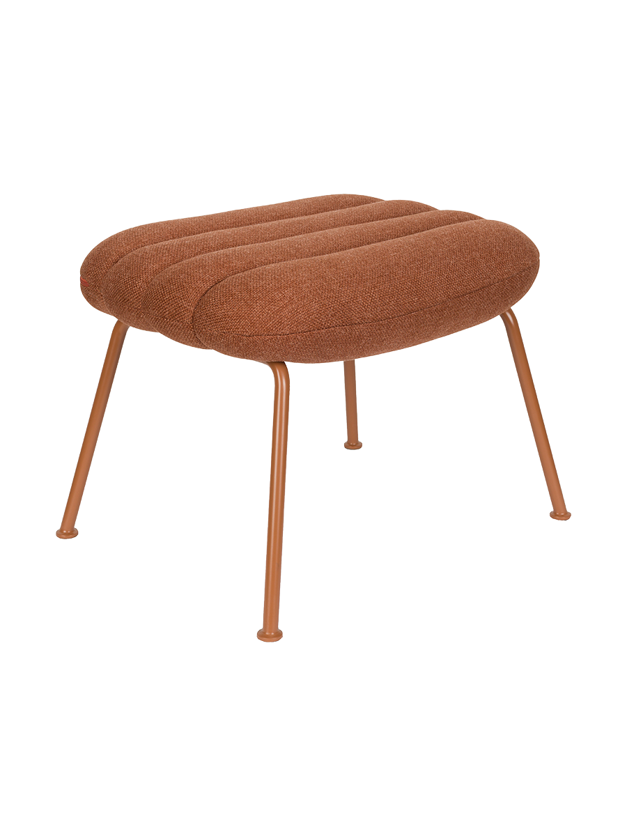 
Design Loungesessel „Verte“ - Terracotta / Mit Fussablage